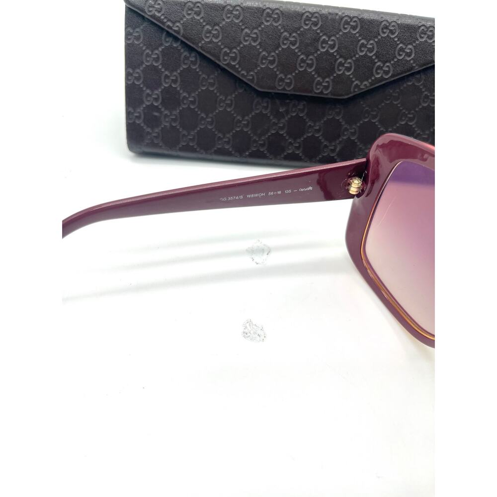 GUCCI Vintage Sunglasses, Case Included, Transparent Illusion Diamond Print - Picture 5 of 11